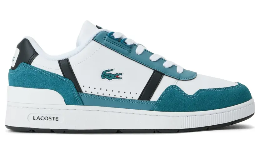 Lacoste T-Clip leren sneakers – Wit (47SMA0073)