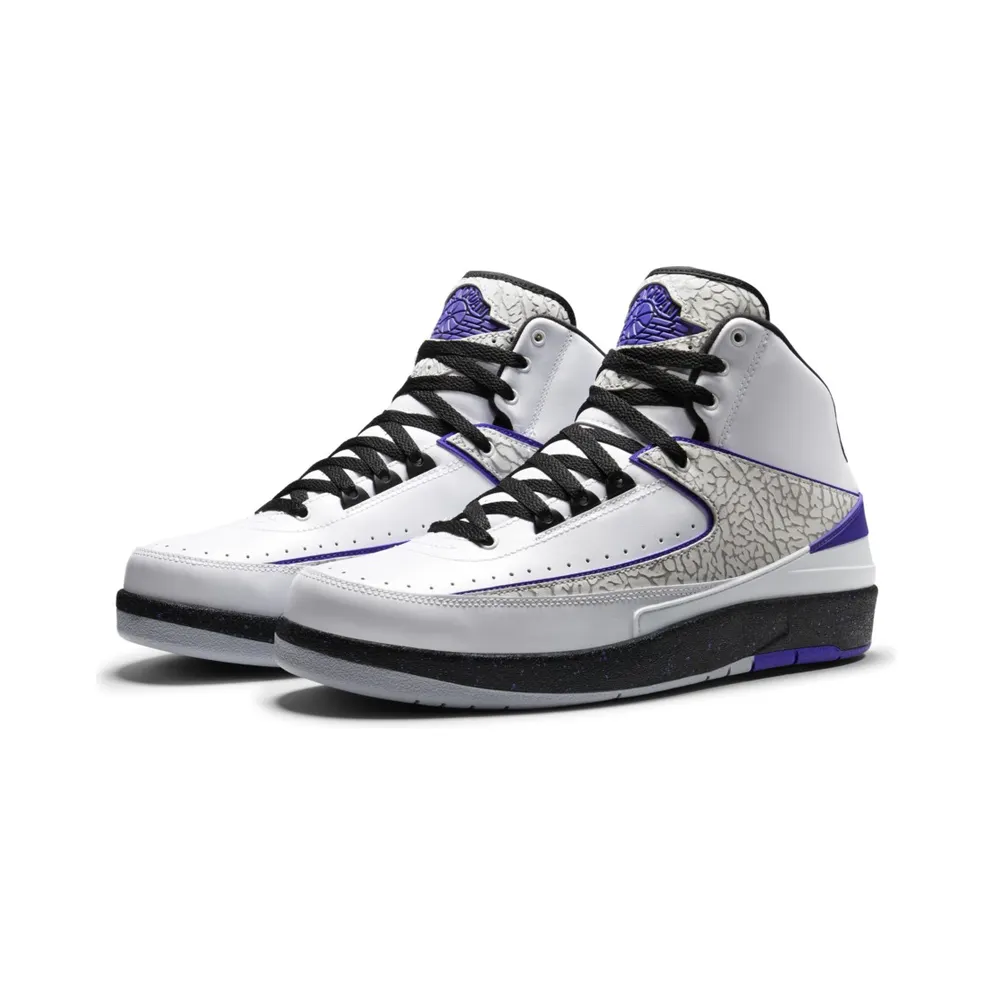 Jordan 2 Retro Dark Concord White/Concord-Black (385475-153)