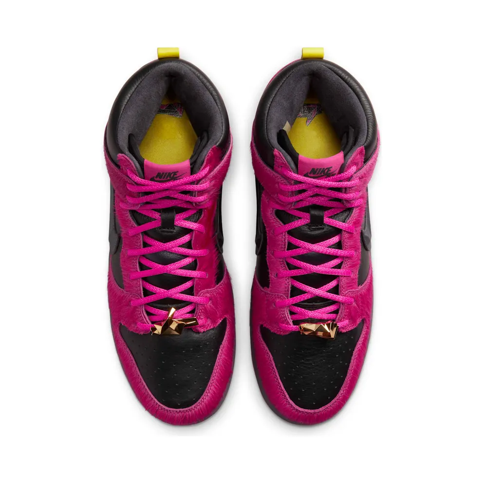 Nike SB Dunk High x Run The Jewels Active Pink/Metallic Gold/Black (DX4356-600)