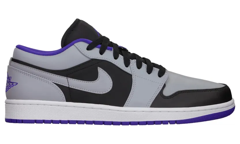 Jordan 1 Low Black Dark Concord Wolf Grey (553558-014)