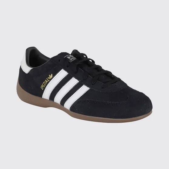 Adidas Originals Handball Spezial Leather and Suede Sneakers with 3-Stripes Black (KJ3629)