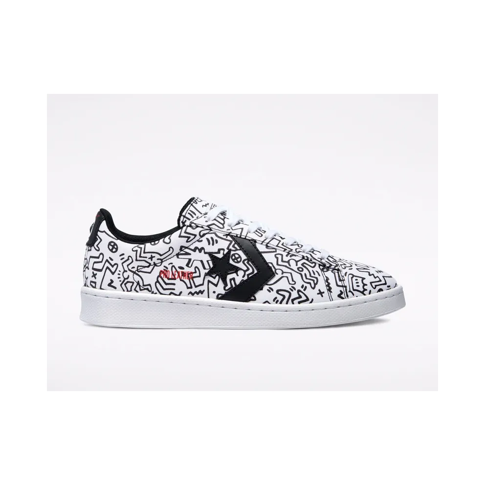 Converse Converse x Keith Haring Pro Leather Low Top Weiß/zwart/rood (171857C)