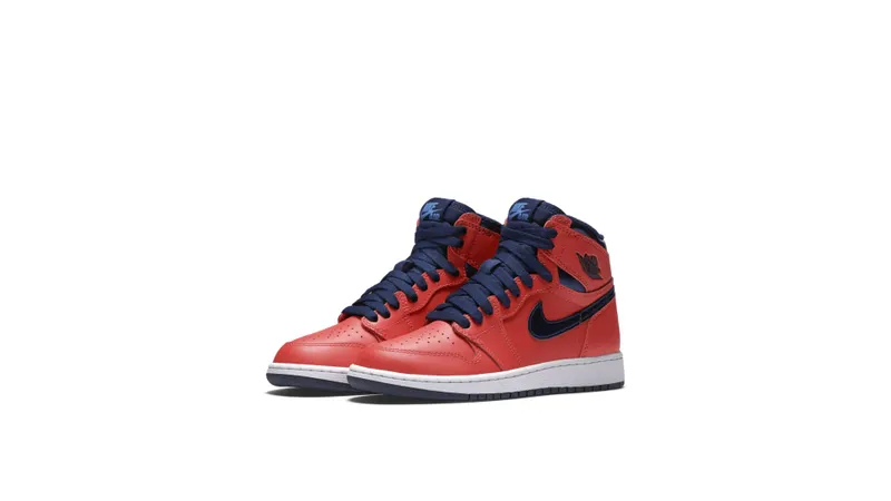 Jordan 1 Retro David Letterman (GS) Light Crimson/Midnight Navy-University Blue-White (575441-606)
