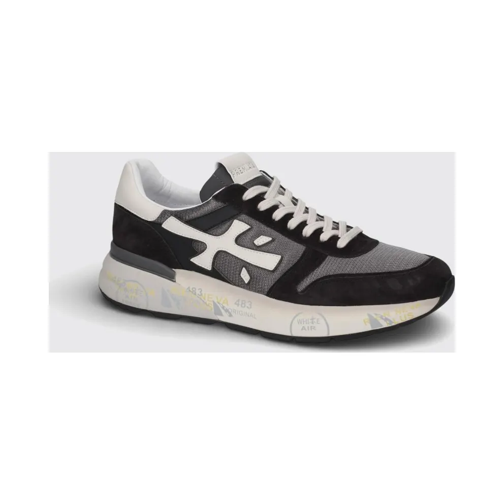 Premiata Mick Suede and Nylon Black (MICK8085)