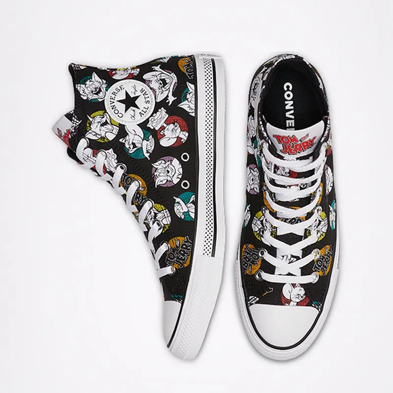 Converse Chuck Taylor All-Star Hi Tom and Jerry Black Black/Multi-White (165733C)