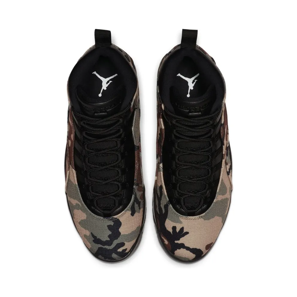 Jordan 10 Retro Woodland Camo Medium Olive/Black-Dark Army-Dark Cinder (310805-201)