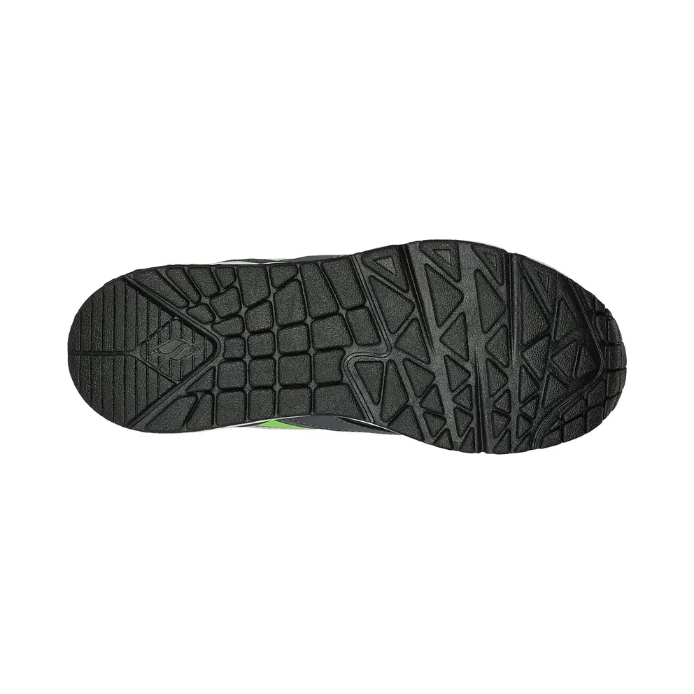 Skechers UNO Gen1 – Color Surge Sneaker Houtskool/Limoen