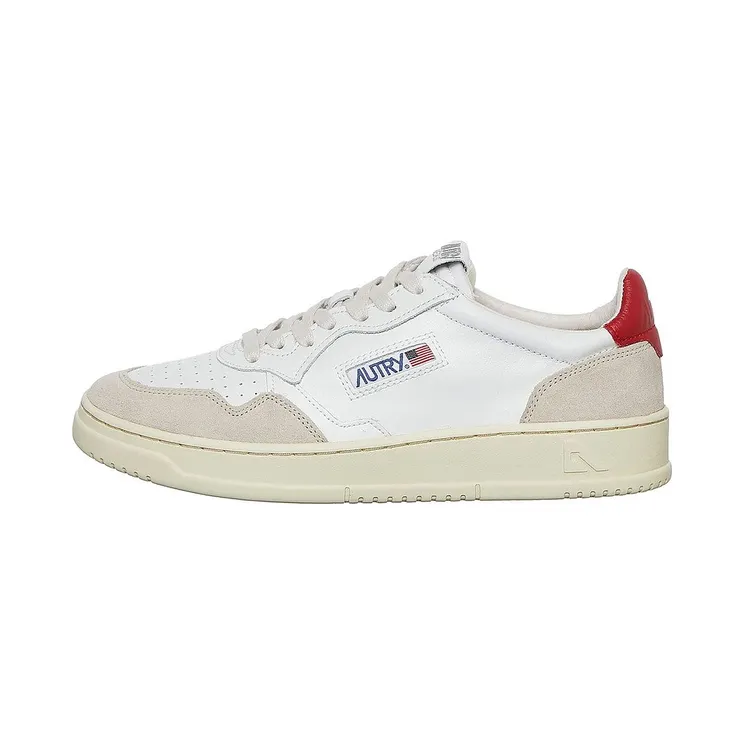 Autry Medalist Low White / Red (AULMLS43)