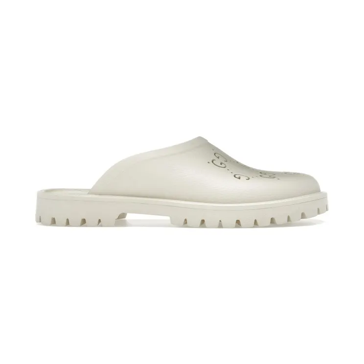 Gucci Slip-on Sandal Cut Out Monogram Mystic White (655517 JFB00 9022)