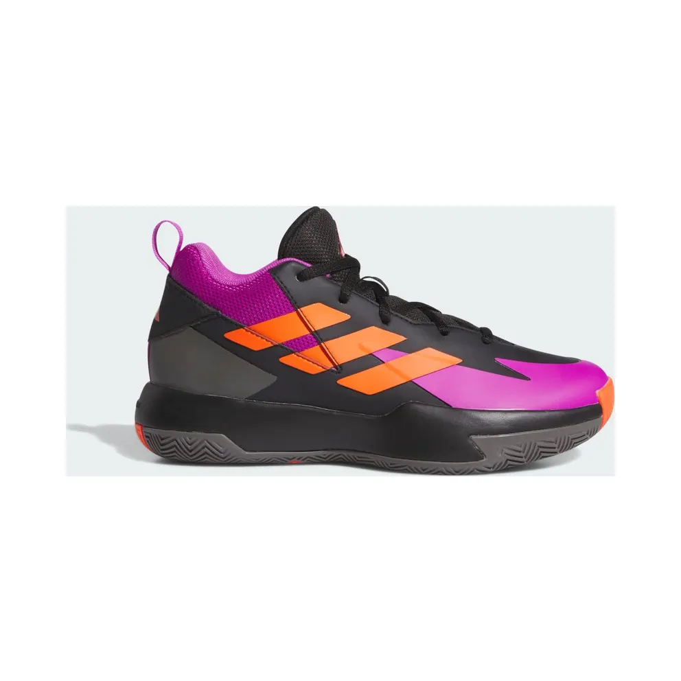 Adidas Cross ‘Em Up Select Mid Sportschuhe Kids Core Black / Purple Burst / Impact Orange (IG6639)