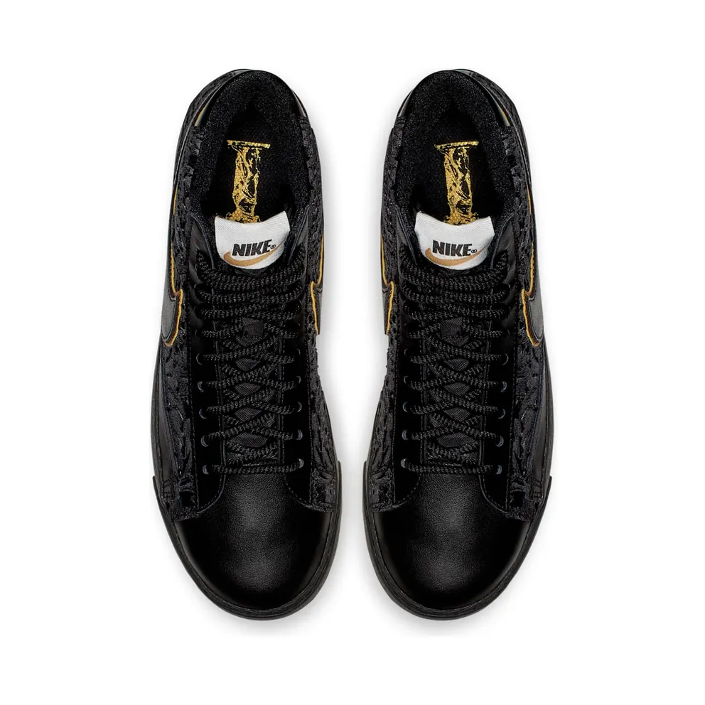 Nike Blazer Mid Velvet Black Metallic Gold (W) Black/Metallic Gold-Summit White-Black (AV8437-001)