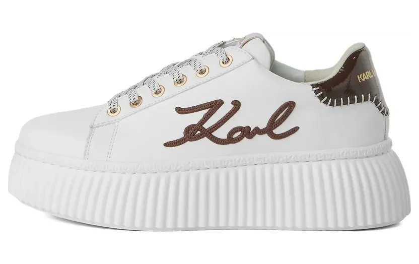 Karl Lagerfeld Sneakers mit dicker Sohle – Weiß (KL42372C100)