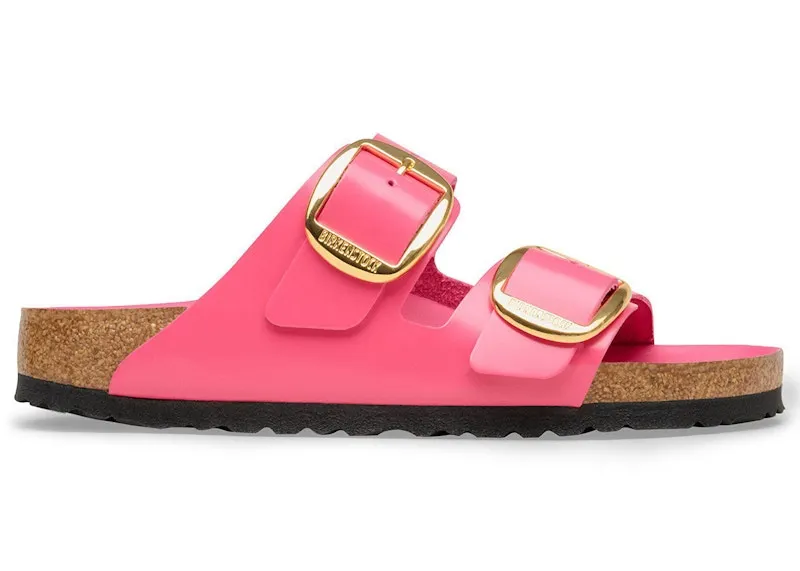 Birkenstock Arizona Big Buckle Natural Leather Patent High-Shine Fuchsia Tulip (1031856)