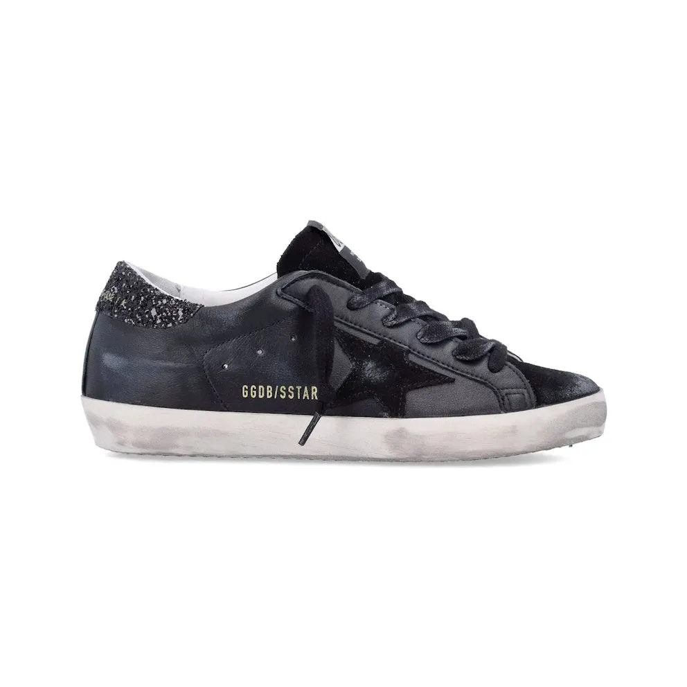 Golden Goose Superstar Black Glitter Heel (GWF00101.F003463.90100)