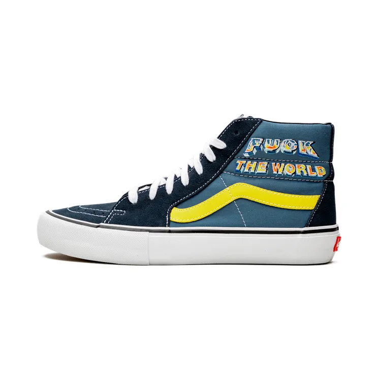 Vans Sk8-Hi Pro “Supreme – F*ck the World – Navy” (VN0A45JDSY2)