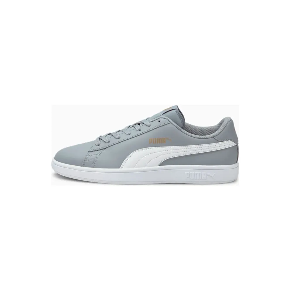 Puma Smash v2 leren Grey/White/Gold (36521528)