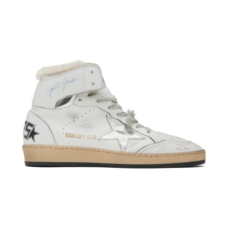 Golden Goose White Sky-Star High-Top Sneakers (GMF00230.F002194.80185)