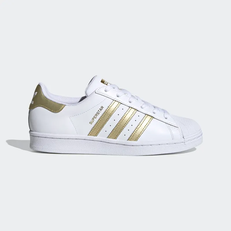 Adidas Superstar Cloud White / Gold Metallic / Cloud White (FX7483)