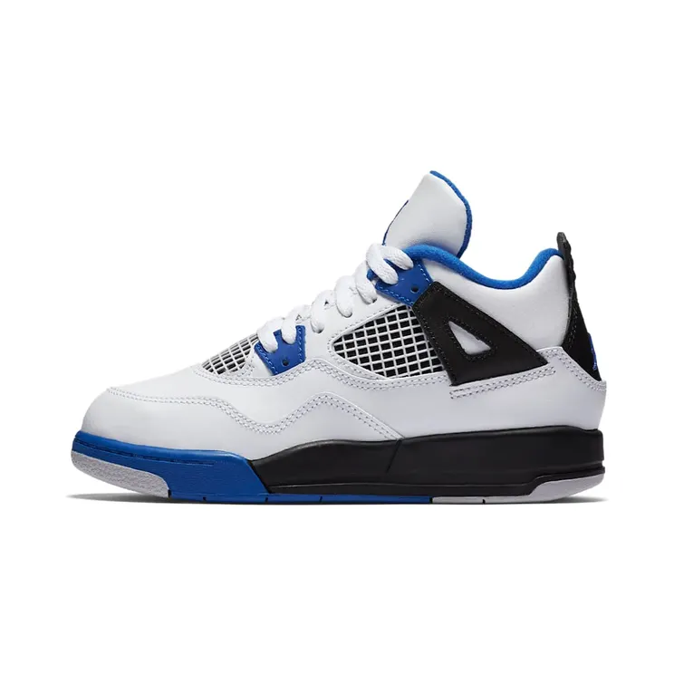 Jordan 4 Retro Motorsports (PS) “White / Black / Game Royal” (308499-117)