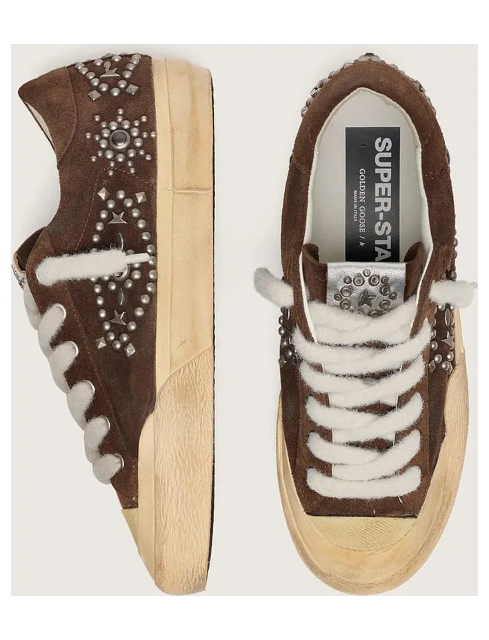 Golden Goose Super-Star Penstar In Brown Suede With Studs (GMF00941.F007633.55100) (3)