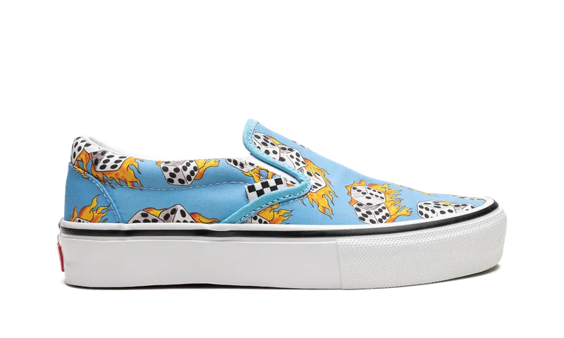 Vans Skate Slip-On “Blue Flame Dice” (VN0A5FCABM6)