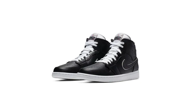 Jordan 1 Mid Maybe I Destroyed The Game Black/Black-White-Gym Red (852542-016)