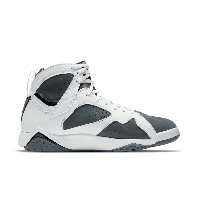 Jordan 7 Retro Flint (2021) – “White / Flint Grey / Black / Varsity Purple” (CU9307-100)