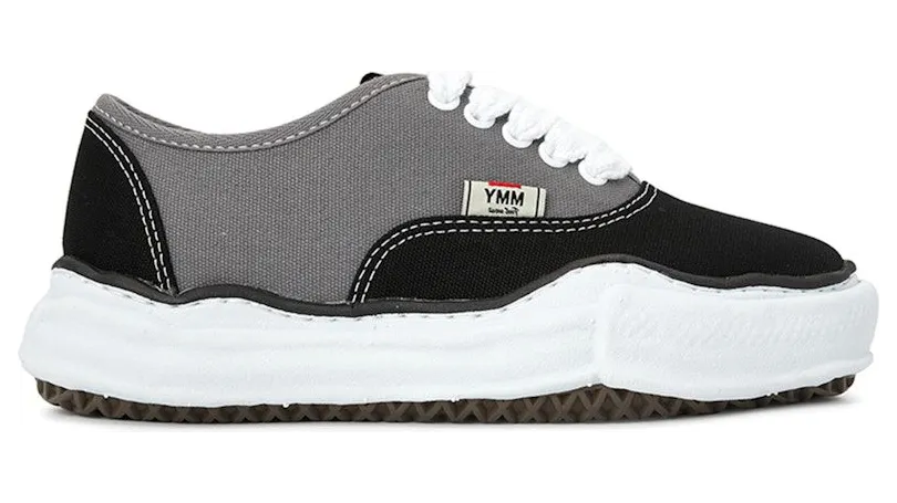 Maison Mihara Yasuhiro Baker OG Sole Bicolor Canvas Low Black Grey (A13FW738-BLACK GREY)