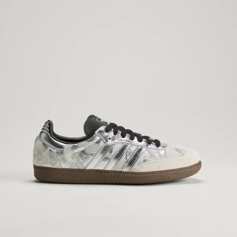 Adidas SAMBA OG Cream White / Silver Metallic / Core Black “Pony Hair” (KJ2314)