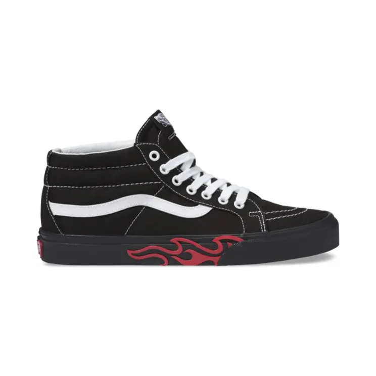 Vans Sk8-Mid ‘Flame Cut Out’ Black/Black (VN0A3MV8UQZ)
