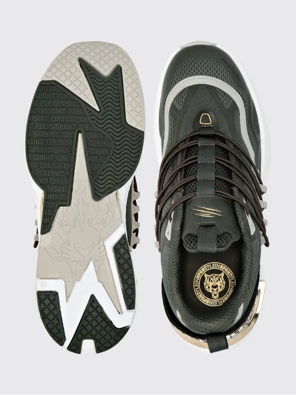 Plein Sport Air Pressure Gen. X.04 Low-Top Sneakers in Mesh with Chunky Sole Gold (SAESUSC0736STE003N6593) (3)