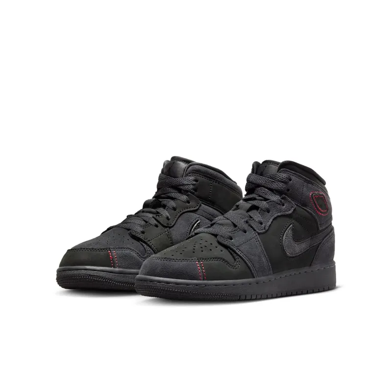 Air Jordan 1 Mid GS “BLACK SUEDE” (FQ7742-001)