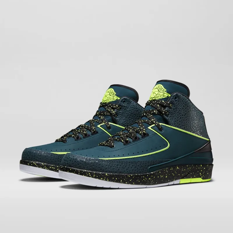 Jordan 2 Retro Nightshade Nightshade/Volt Ice-Black-Pure Platinum (385475-303)
