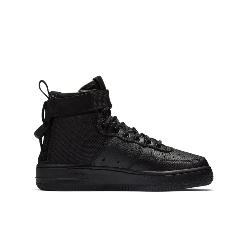 Nike SF Air Force 1 Mid Triple Black (GS) Black/Black-Black (AJ0424-003)