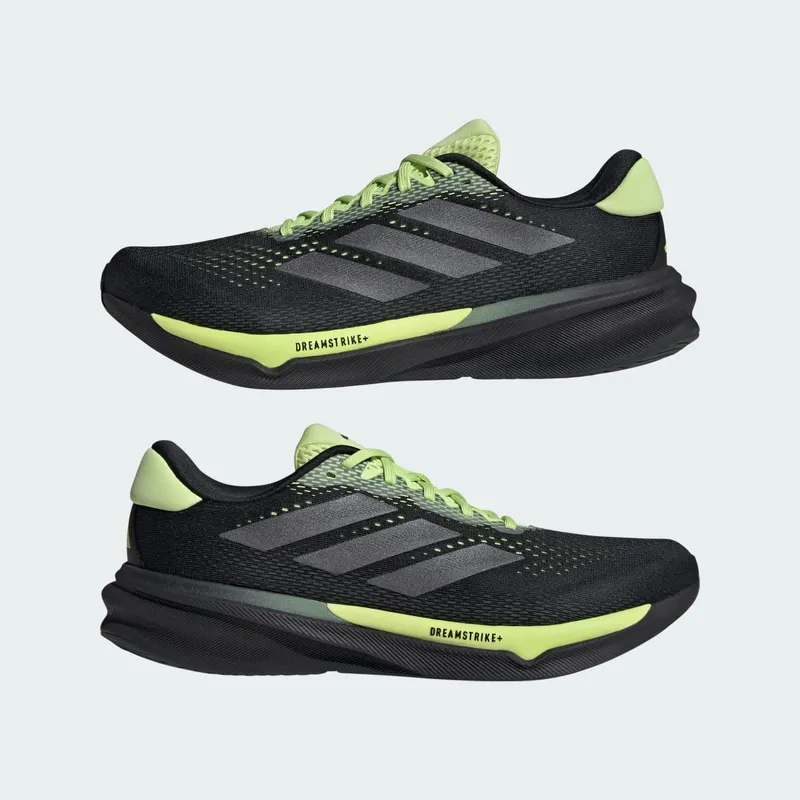 Adidas Supernova Stride 2 Running Shoes Core Black / Iron Metallic / Pulse Lime (JI1419)