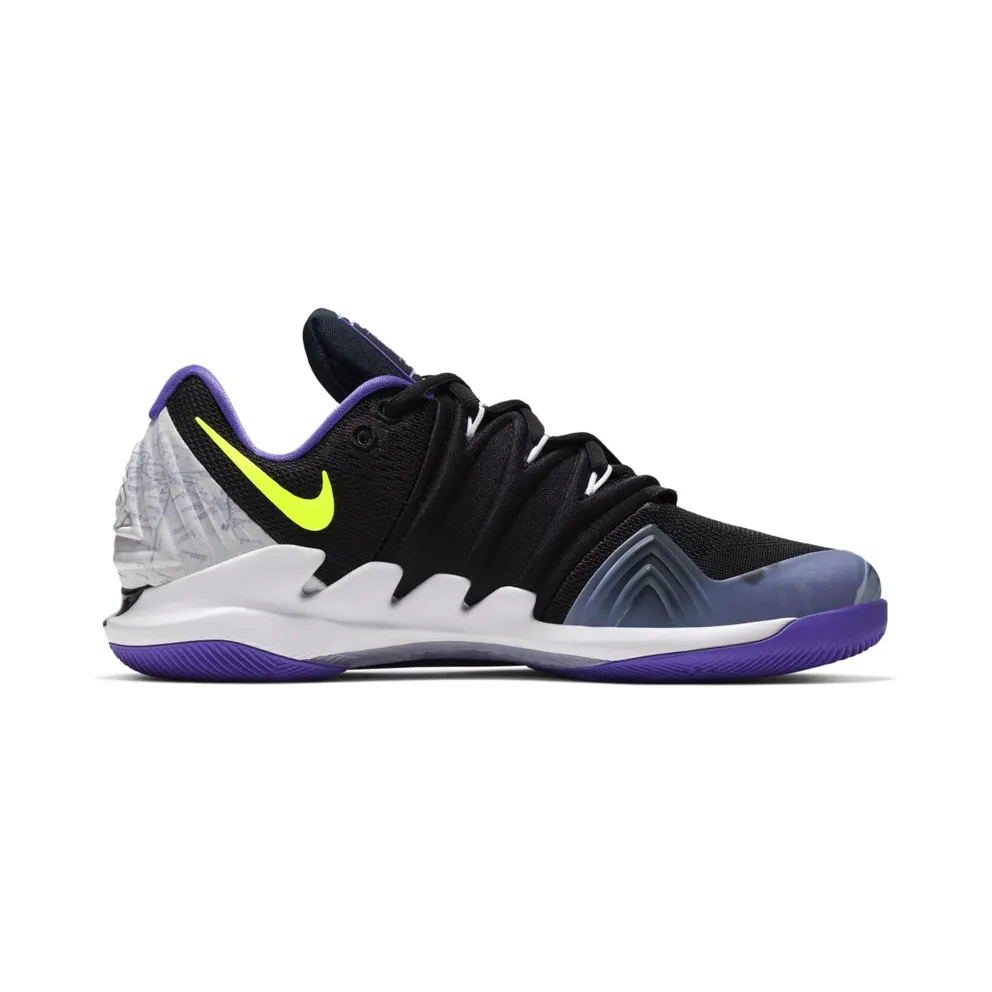 Nike Air Zoom Vapor X Kyrie 5 US Open (2019) Black/Psychic Purple-White-Volt (BQ5952-002)