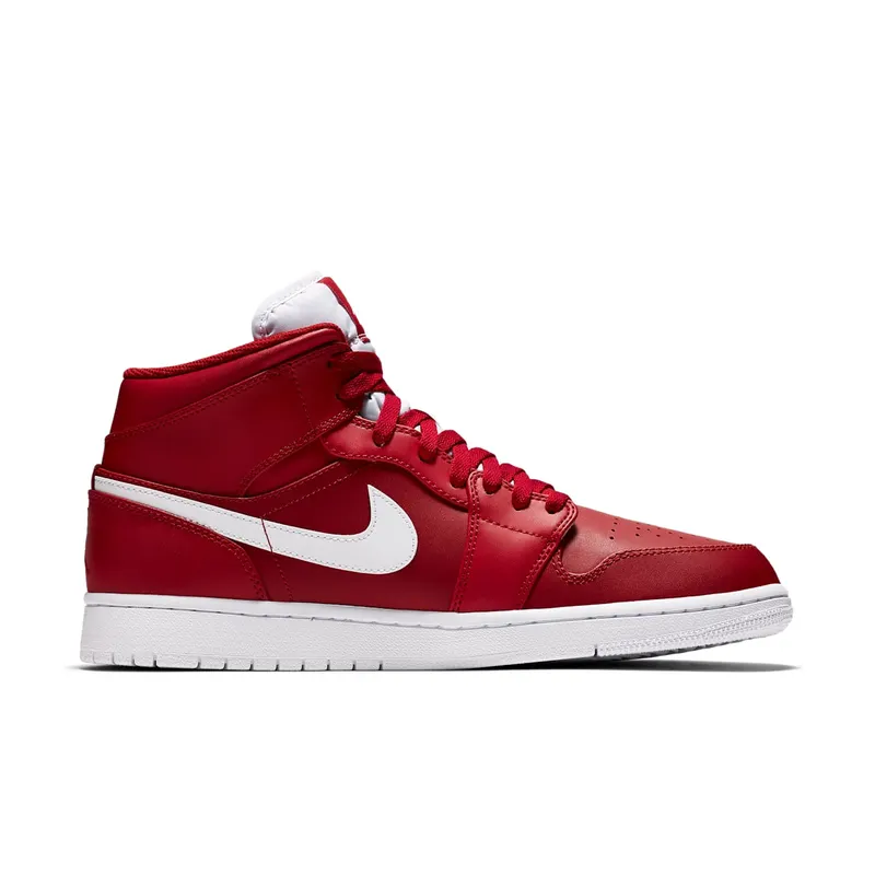 Jordan 1 Retro Mid Gym Red White Gym Red/White-White (554724-600)