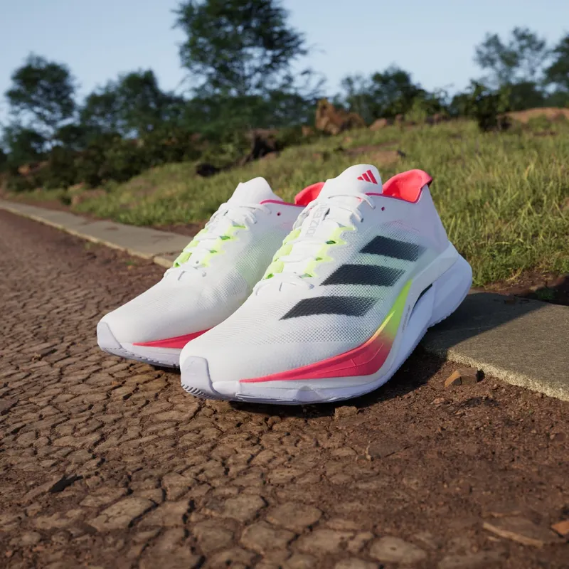 Adidas Adizero Boston 12 Cloud White / Core Black / Lucid Red (JQ2552)