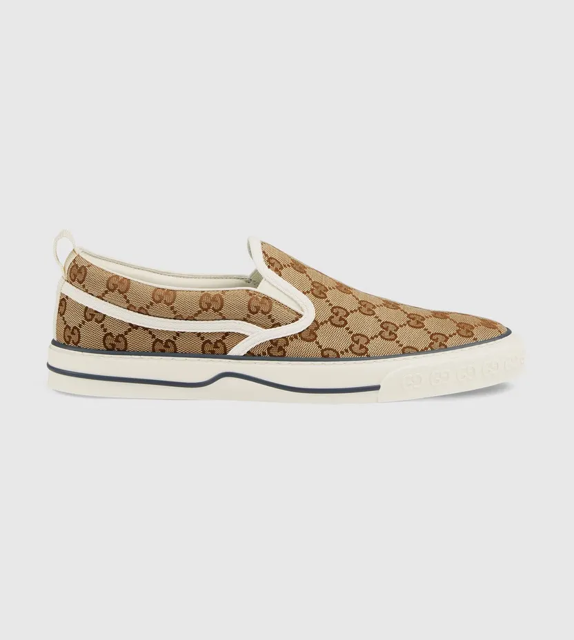 Gucci Tennis 1977 Slip On Beige Ebony (643489 2HK30 9761)