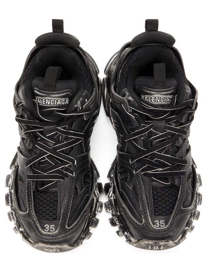 Balenciaga Black Faded Track Sneakers (542436 W3CN2) (5)