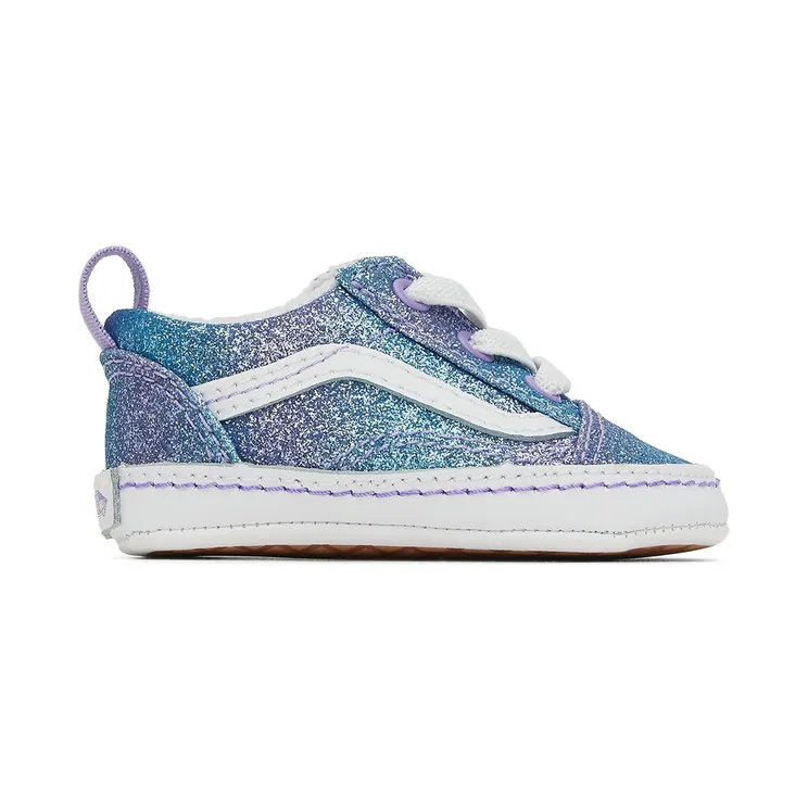 Vans Baby Purple & Blue Old Skool Crib Sneakers (VN0A3U8KABN1)
