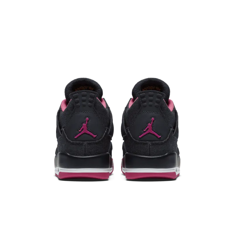 Jordan 4 Retro Denim (GS) Dark Obsidian/Vivid Pink-White-Metallic Gold (487724-408)