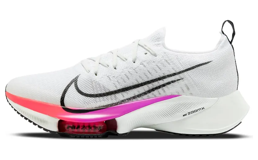 Nike Air Zoom Tempo Next% FK White Violet Crimson Aura “White / Hyper Violet / Flash Crimson / Black” (CI9923-100)