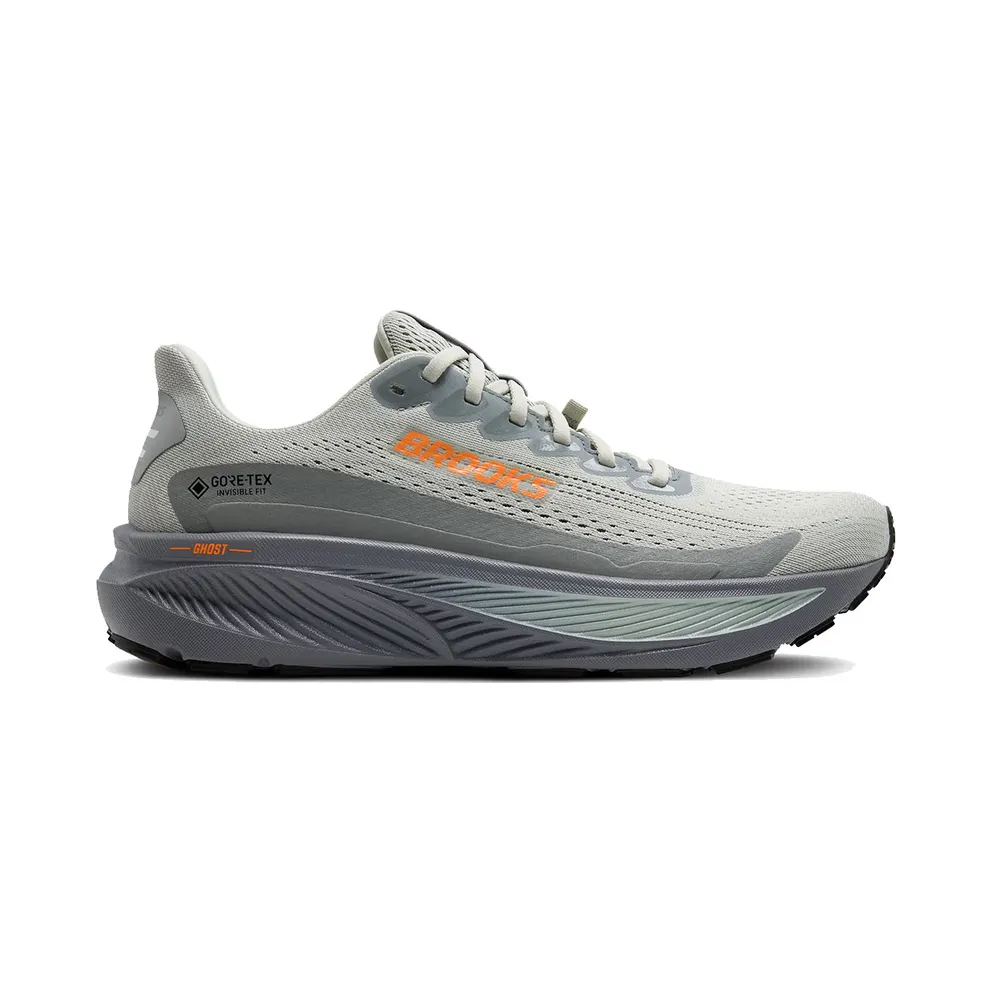 Brooks Ghost 17 GTX M Mannen Smoke / Primer Grey / Orange