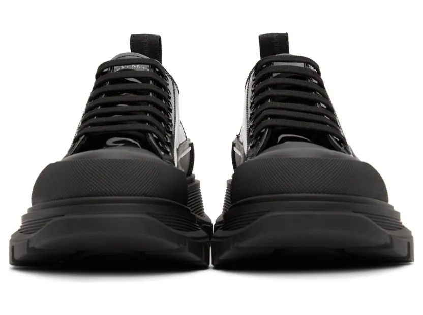 Alexander McQueen Black Patent Tread Slick Low Sneakers (668774WIA35) (2)