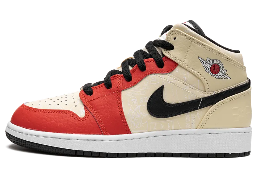 Jordan 1 Mid SS GS “Dunk Contest ’88” (DV7012-100)