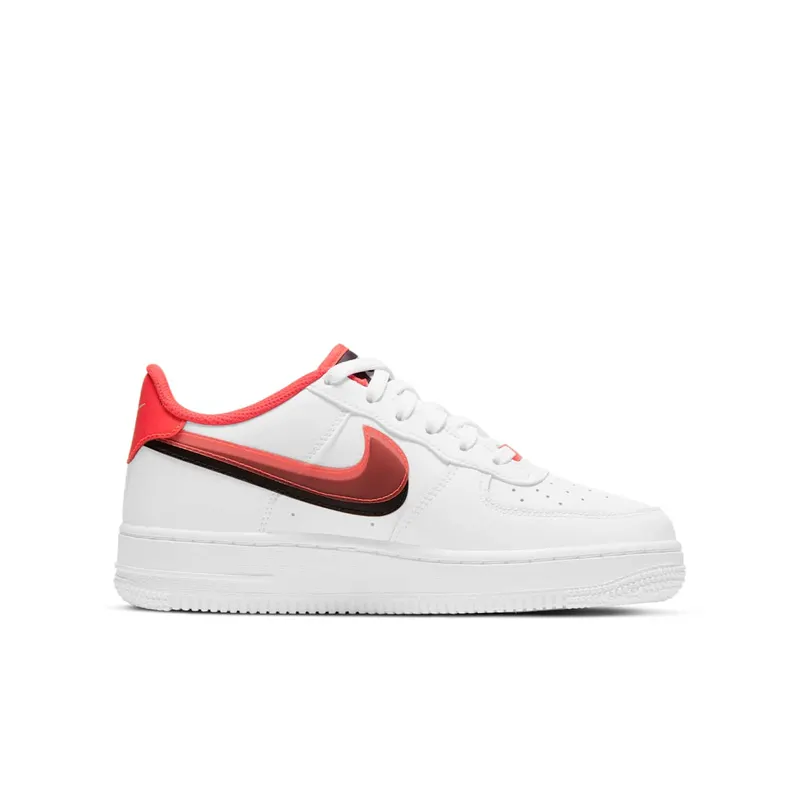 Nike Air Force 1 LV8 Double Swoosh Red Black (GS) (CW1574-101)