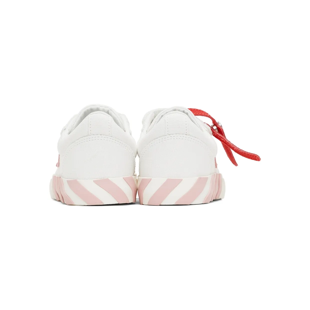 Off-White Kids White & Pink Canvas Vulcanized Low Strap Sneakers (OGIA003F21FAB0010130) (2)