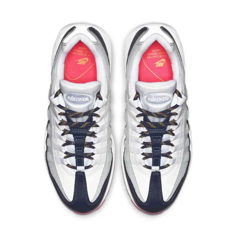 Nike Air Max 95 Midnight Navy Pure Platinum Laser Orange (W) Midnight Navy/Pure Platinum-White-Laser Orange (307960-405)