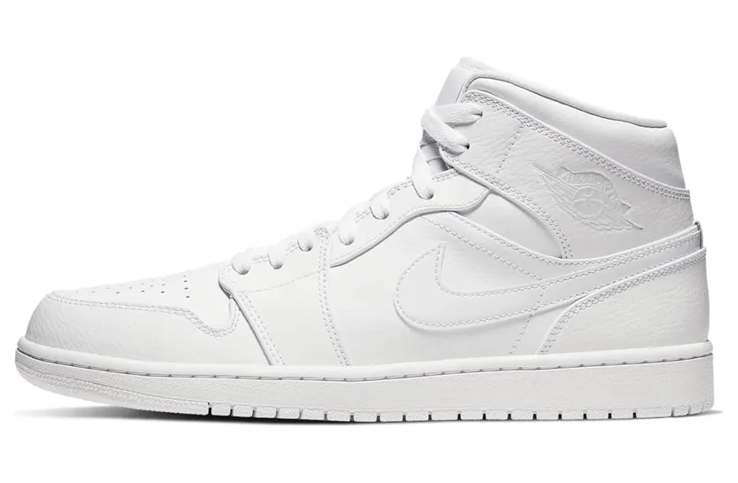 Air Jordan 1 Mid Triple “White” (554724-126)